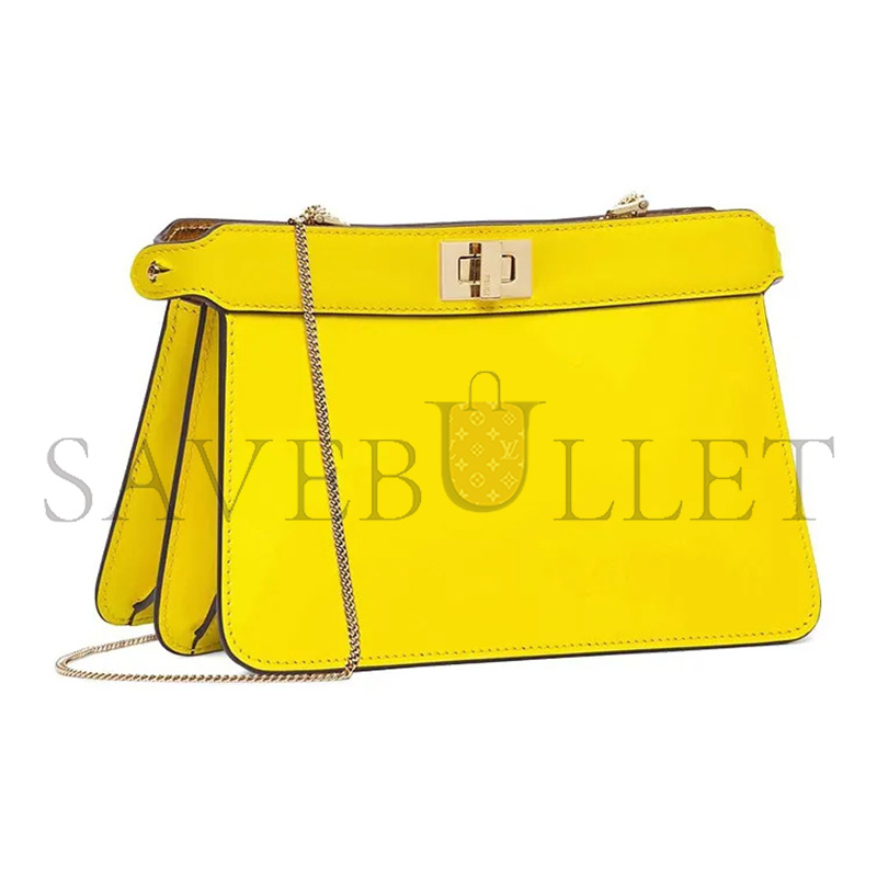 F**di nappa small peekaboo i see u east west chain satchel limone 8bn322adydf1d4i (21*14*10cm)